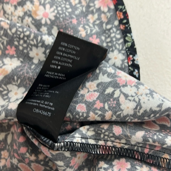 Anthropologie Maeve Sz 6 Floral Multicolor Button Down Long Sleeve CottonTop EUC - Picture 9 of 12